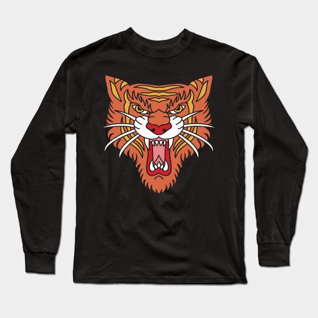 Tiger Long Sleeve T-Shirt by chacuy